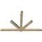 Ekena Millwork Kennewick Rough Sawn Timber Gable Bracket, Douglas Fir, 108"W x 68"H x 4"D x 6"F, 15/12 Pitch GBW108X68X0406KEN00RDF - alternate 3
